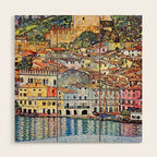 Gustav Klimt Malcesine on Lake Garda Wood Wall Art Gallery Image 1