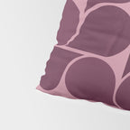 Elegant Burgundy Teardrop Pattern on Mauve Pillow Sham Gallery Image 4