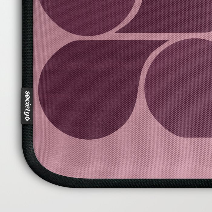Elegant Burgundy Teardrop Pattern on Mauve Laptop Sleeve Gallery Image 3
