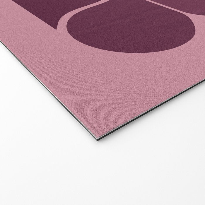 Elegant Burgundy Teardrop Pattern on Mauve Welcome Mat Gallery Image 2