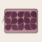 Elegant Burgundy Teardrop Pattern on Mauve Laptop Sleeve Gallery Image 1