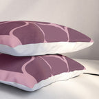 Elegant Burgundy Teardrop Pattern on Mauve Pillow Sham Gallery Image 3