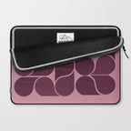 Elegant Burgundy Teardrop Pattern on Mauve Laptop Sleeve Gallery Image 2