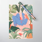 Reading with The Plants Wrapping Paper Gallery Image 1