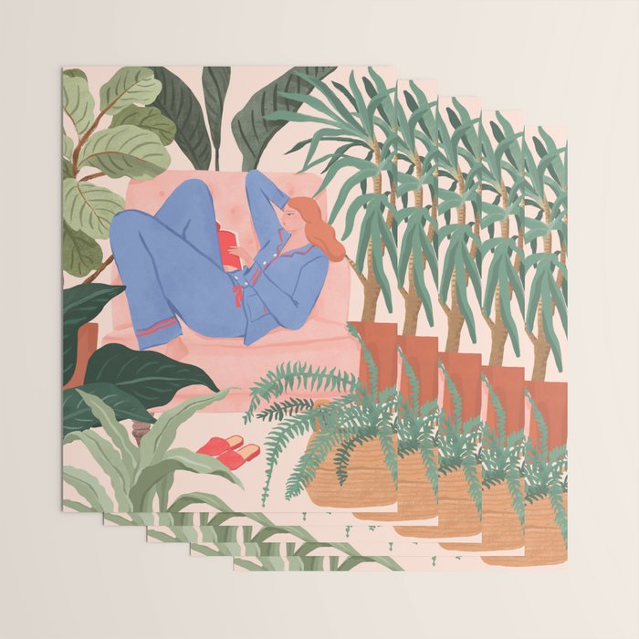 Reading with The Plants Wrapping Paper Gallery Image 3