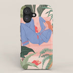 Reading with The Plants iPhone Case Gallery Image 1