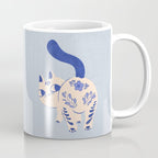 Purrcelin Cat - Pretty Delft Porcelain Kitty Coffee Mug Gallery Image 1