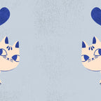 Purrcelin Cat - Pretty Delft Porcelain Kitty Coffee Mug Gallery Image 2
