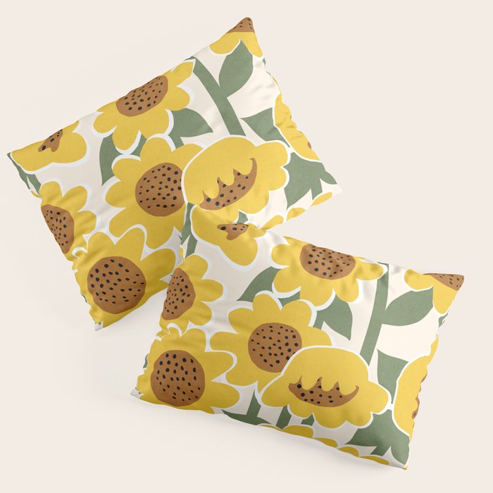 Sunny Flowers - 3 Pillow Sham Gallery Image 3