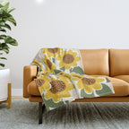 Sunny Flowers - 3 Throw Blanket Gallery Image 1