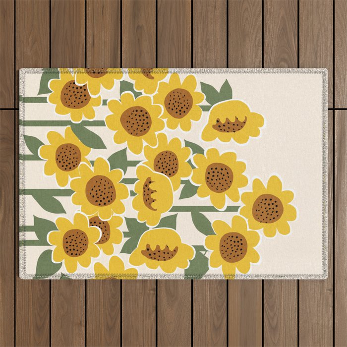 Sunny Flowers - 3 Outdoor Rug