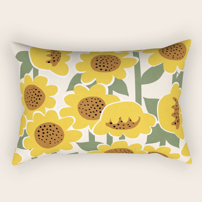 Sunny Flowers - 3 Rectangular Pillow Gallery Image 2