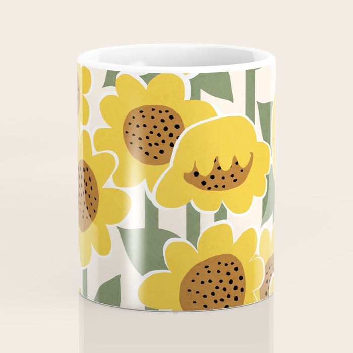 Sunny Flowers - 3 Coffee Mug Gallery Image 4