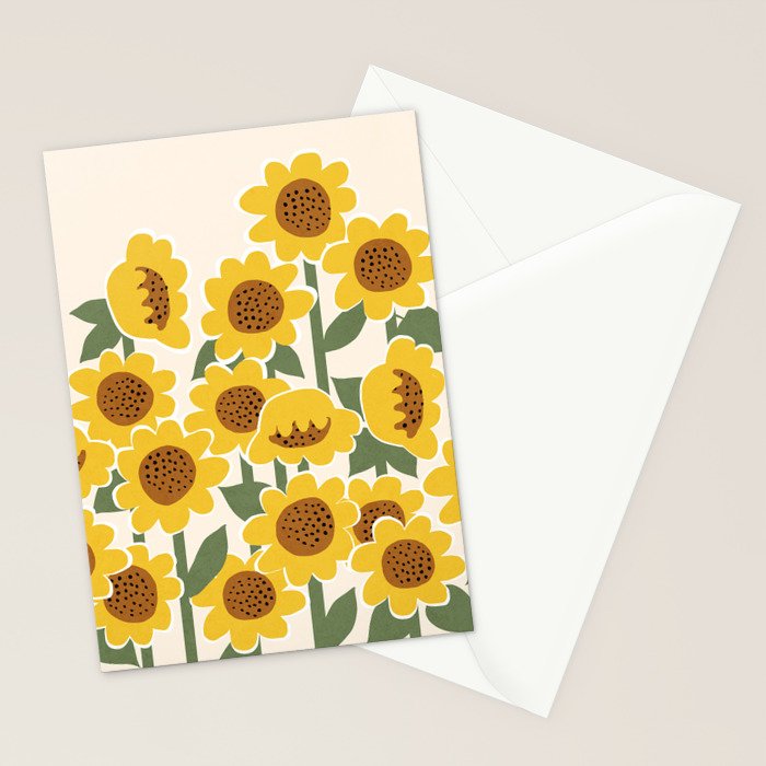 Sunny Flowers - 3 Stationery Card Gallery Image 2