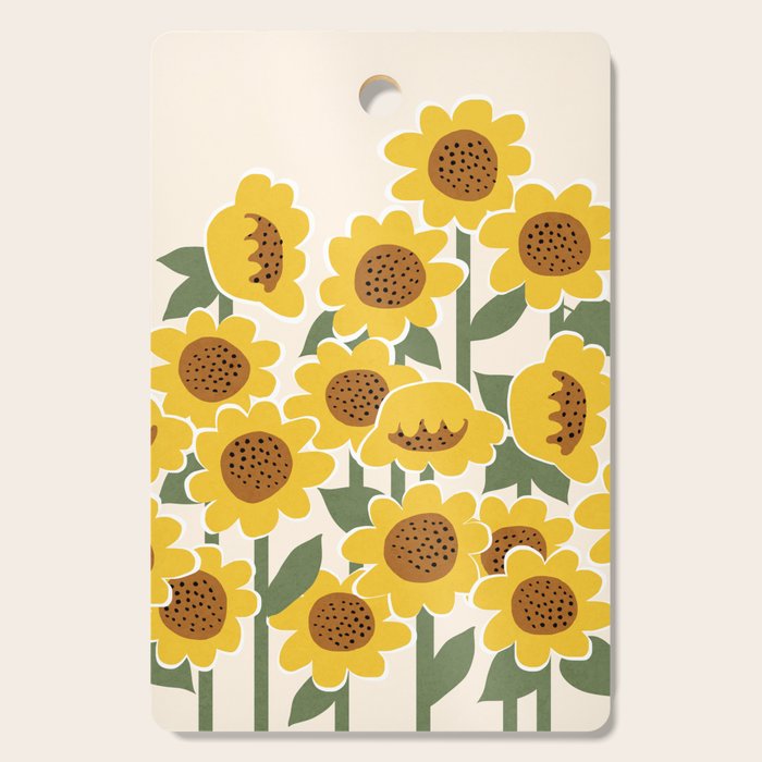 Sunny Flowers - 3 Cutting Board Gallery Image 1