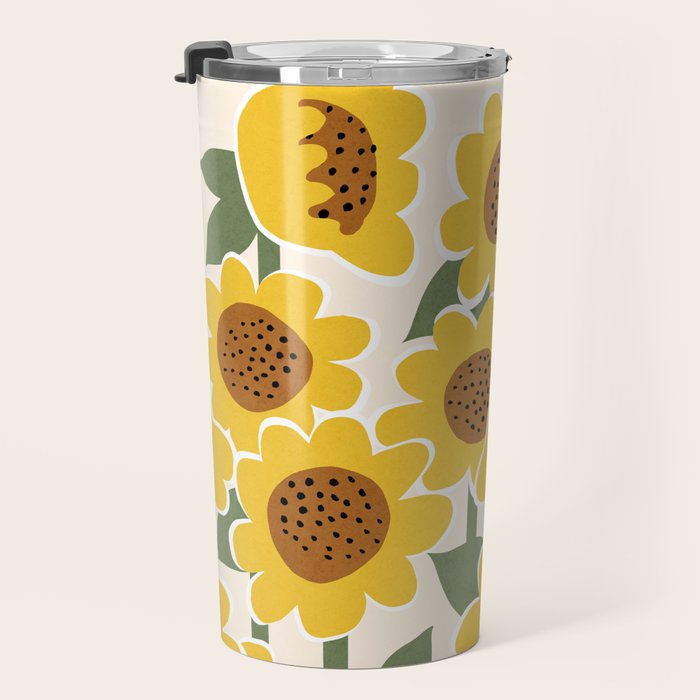 Sunny Flowers - 3 Travel Mug Gallery Image 3