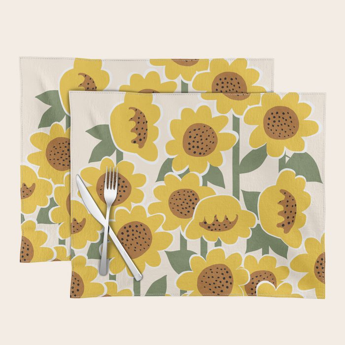 Sunny Flowers - 3 Placemat Gallery Image 1