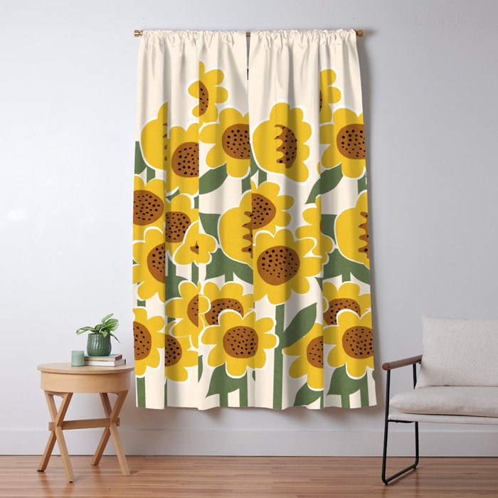 Sunny Flowers - 3 Window Curtain Gallery Image 5