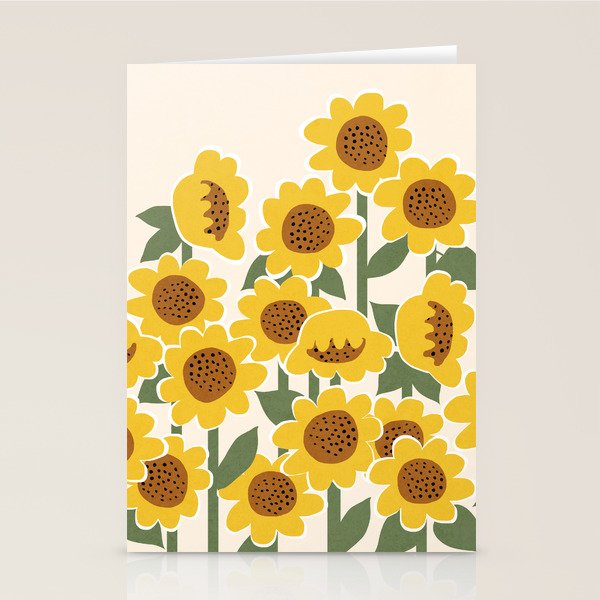 Sunny Flowers - 3 Stationery Card Gallery Image 1
