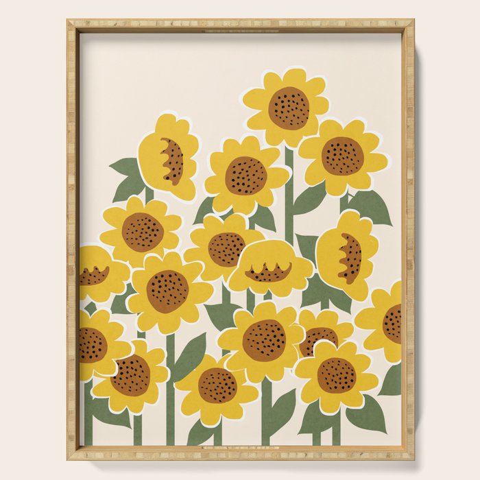 Sunny Flowers - 3 Serving Tray Gallery Image 1