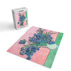 Van Gogh Irises Still Life With Pink Background Jigsaw Puzzle Gallery Image 2