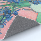 Van Gogh Irises Still Life With Pink Background Rug Gallery Image 4