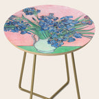 Van Gogh Irises Still Life With Pink Background Side Table Gallery Image 2