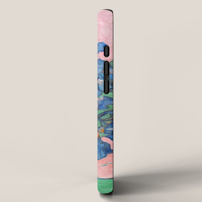 Van Gogh Irises Still Life With Pink Background iPhone Case Gallery Image 2