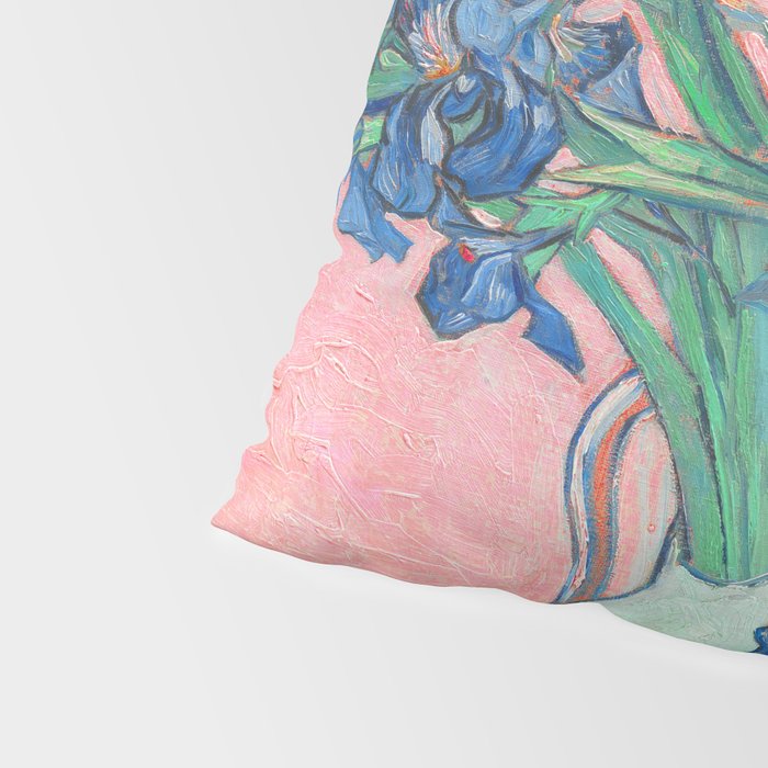Van Gogh Irises Still Life With Pink Background Pillow Sham Gallery Image 4
