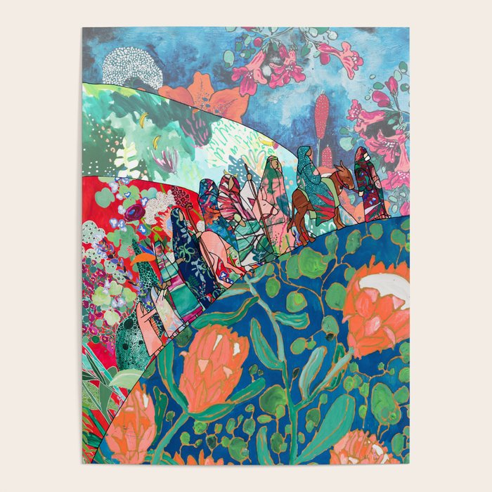 Floral Migrant Quilt Poster Gallery Image 4