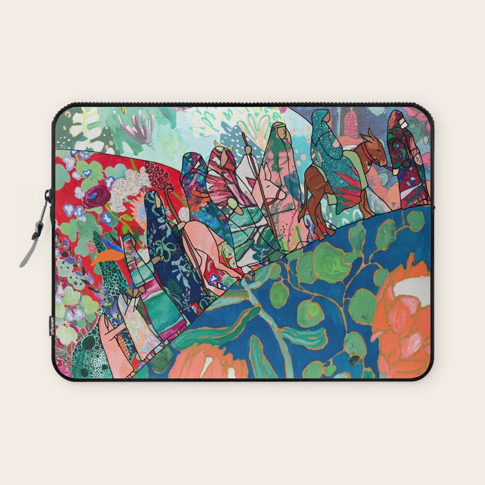 Floral Migrant Quilt Laptop Sleeve Gallery Image 1