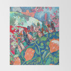 Floral Migrant Quilt Throw Blanket Gallery Image 2