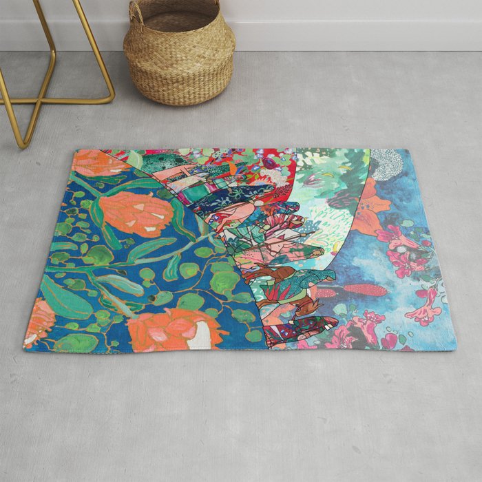 Floral Migrant Quilt Rug Gallery Image 1