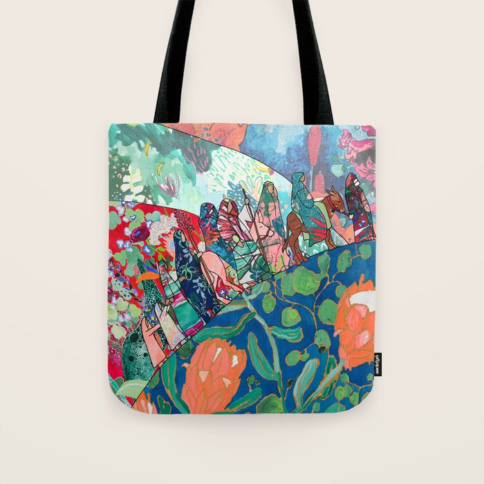 Floral Migrant Quilt Tote Bag Gallery Image 1