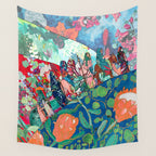 Floral Migrant Quilt Wall Tapestry Gallery Image 4