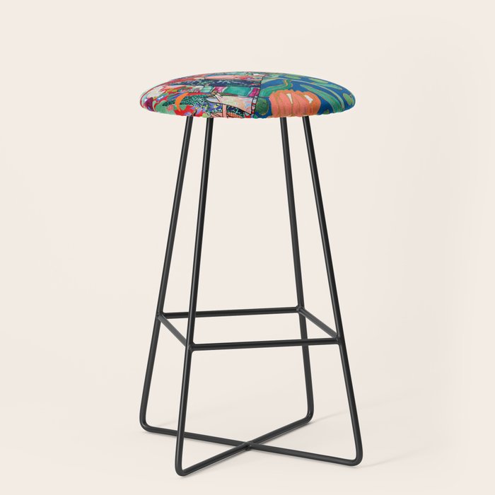 Floral Migrant Quilt Stool Gallery Image 1