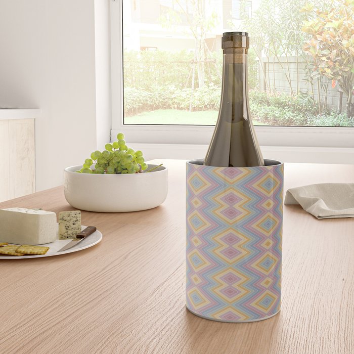Boho Western Geometric Pattern III Wine Chiller Gallery Image 4