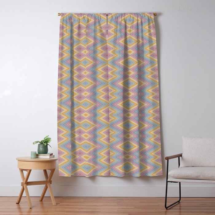 Boho Western Geometric Pattern III Window Curtain Gallery Image 5