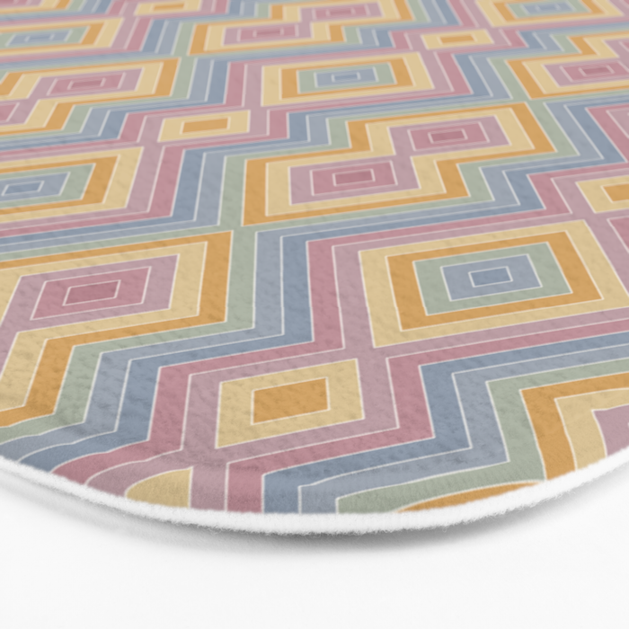 Boho Western Geometric Pattern III Bath Mat Gallery Image 3