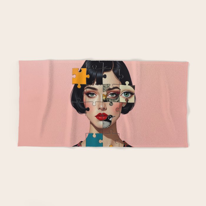 Puzzle Girl Lulu Bath Towel Gallery Image 2