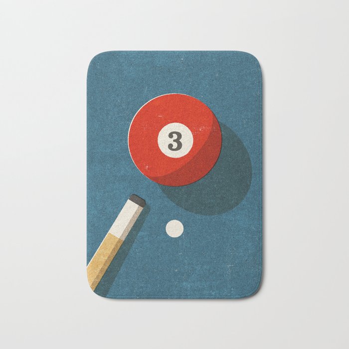 BILLIARDS / Ball 3 Bath Mat Gallery Image 1
