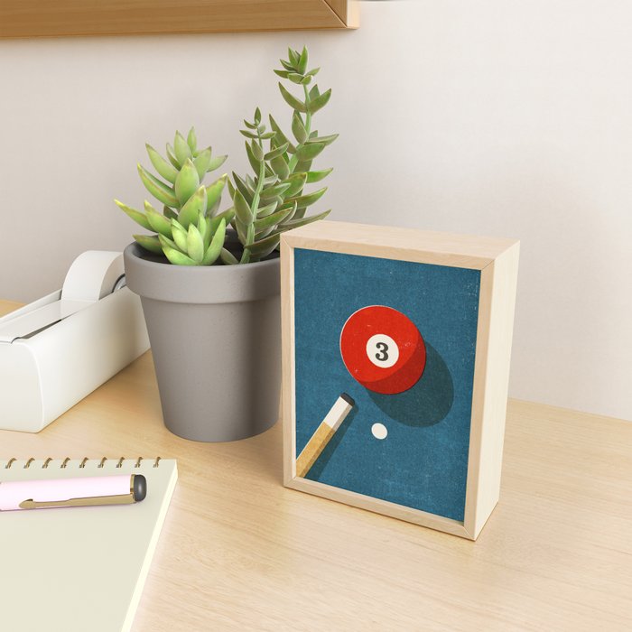 BILLIARDS / Ball 3 Mini Art Print Gallery Image 2