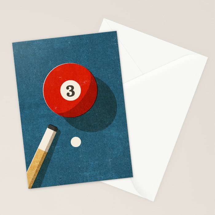 BILLIARDS / Ball 3 Stationery Card Gallery Image 2
