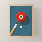 BILLIARDS / Ball 3 Mini Art Print Gallery Image 1