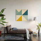 Modern Geometric 18/3 Wood Wall Art Gallery Image 2