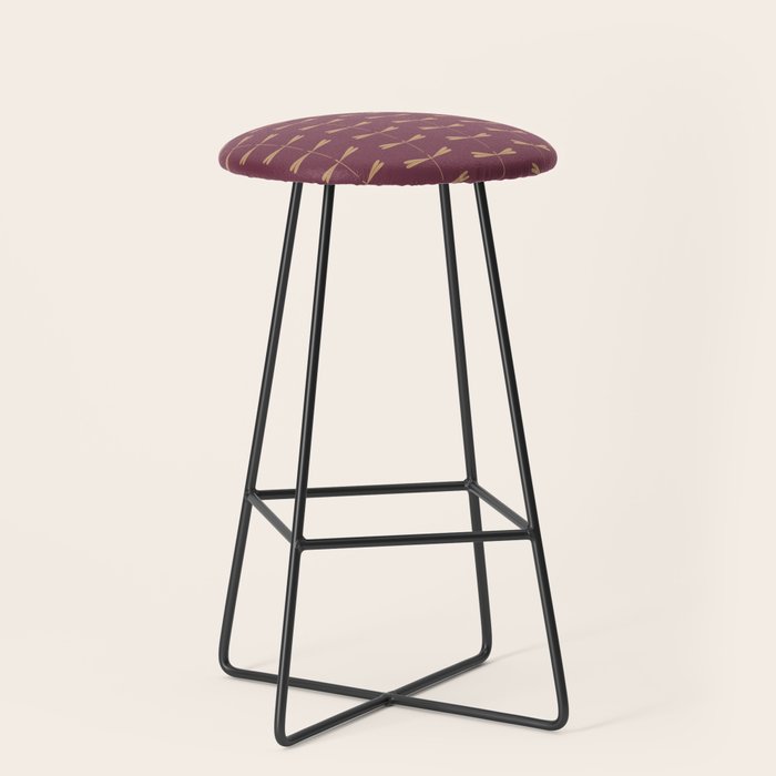Dragonfly Pattern XIII Mauve Stool Gallery Image 1