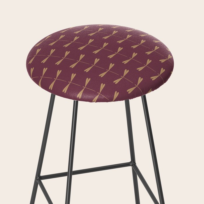 Dragonfly Pattern XIII Mauve Stool Gallery Image 2