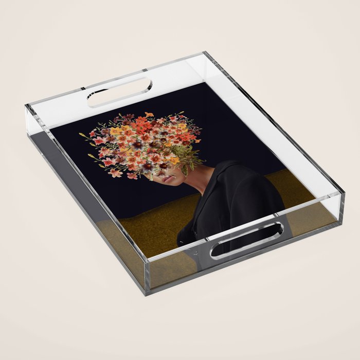 Floral Portrait 38 Acrylic Tray Gallery Image 1