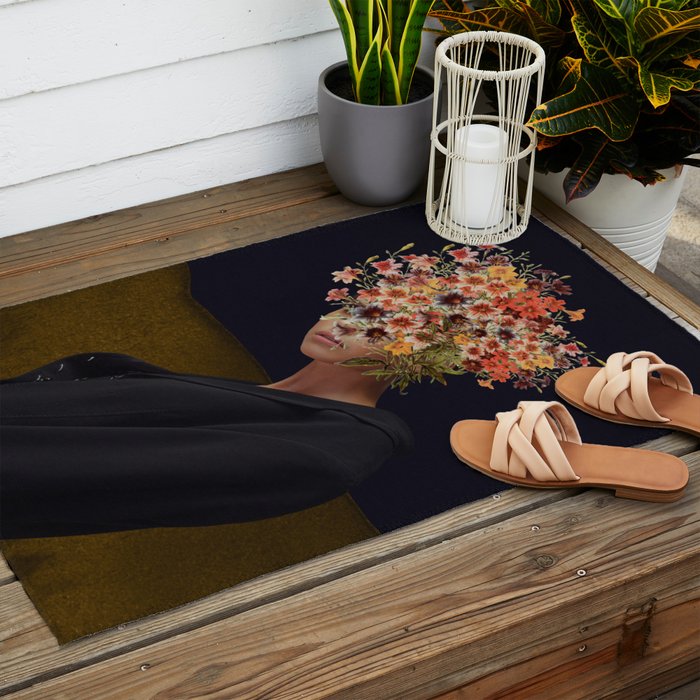 Floral Portrait 38 Outdoor Rug Gallery Image 2