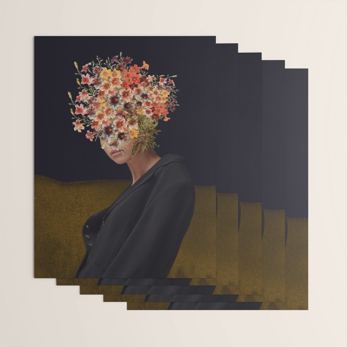 Floral Portrait 38 Wrapping Paper Gallery Image 3